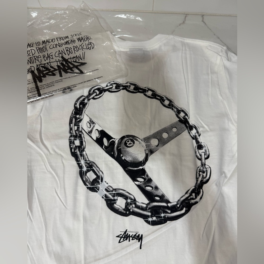 Stussy chainlink pigment dyed tee - rare